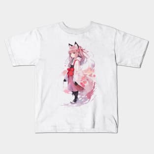 Kawaii baby in Kitsune fox kimono Kids T-Shirt